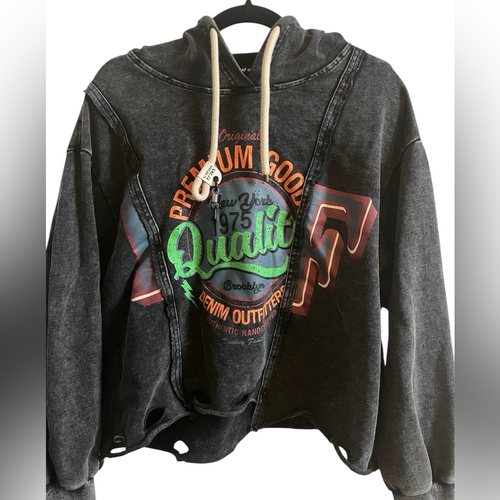 Distressed Grunge Baggy Hoodie